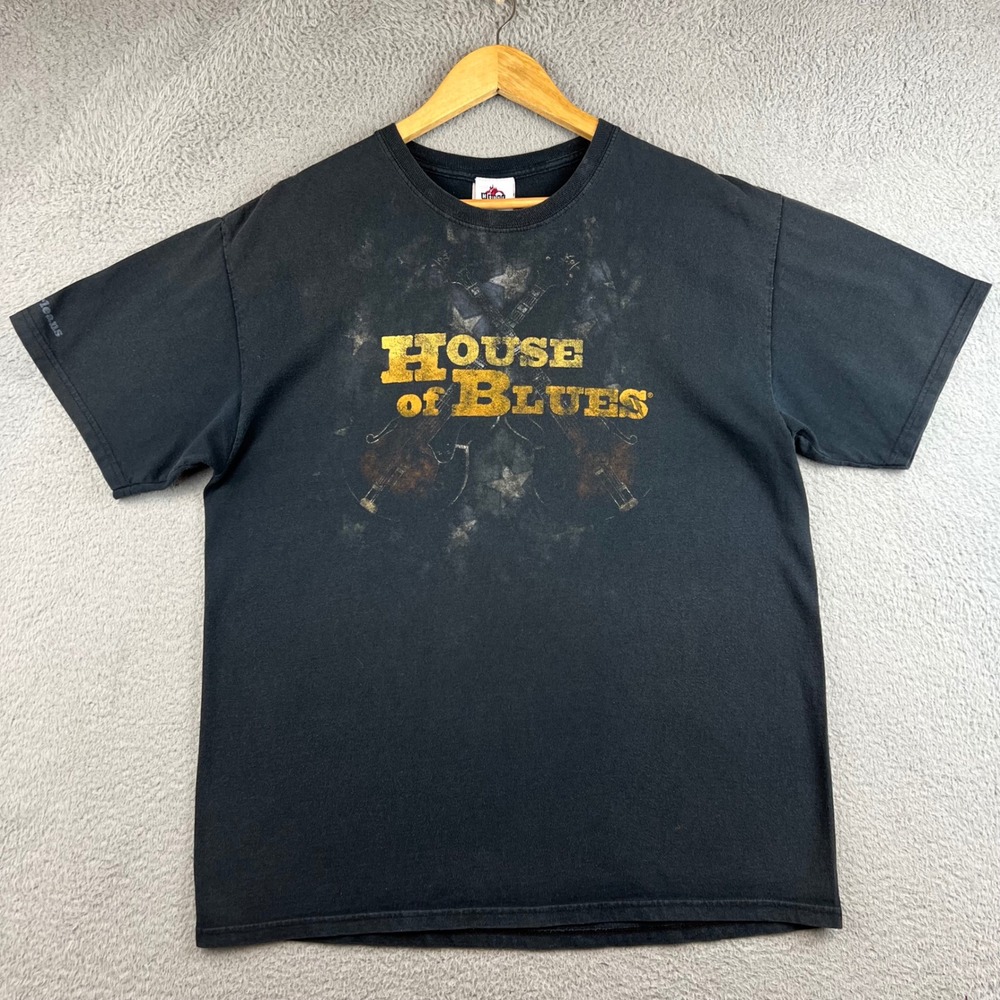 VTG House of Blues New Orleans T Shirt Mens Large Black Graphic Tee  L